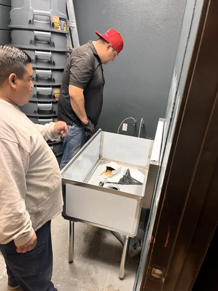 Commercial plumbing and sink installation in Goodyear